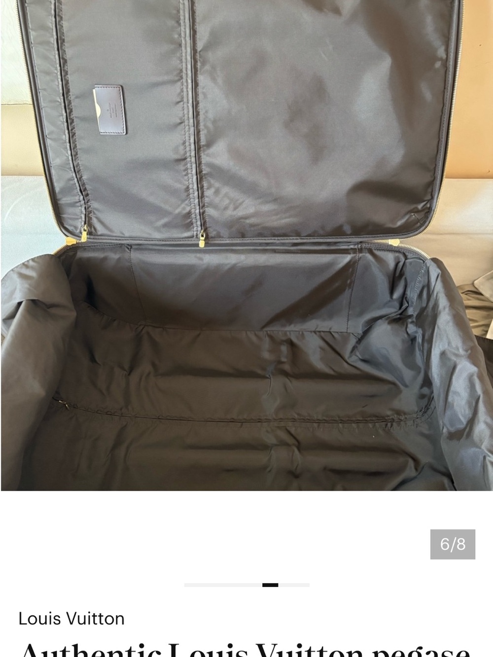 Authentic Louis Vuitton pegase 70 damier ebene suitcase w/accesories - Picture 8 of 9